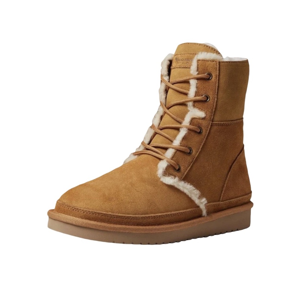 Koolaburra/UGG Advay Tall Suede Bootie Shearling Lace Up Size 7